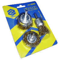 Набор щеток-крацовок со стержнем 3шт медь T06989