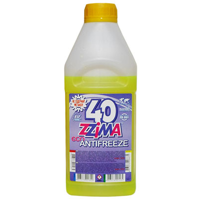 Антифриз Zzima 40 1L желтый (0.850кг)
