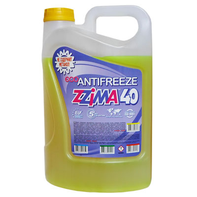 Антифриз Zzima 40 5L желтый (4.240кг)