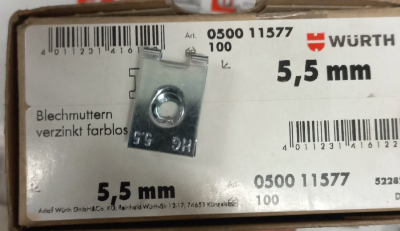 Клипса под саморез 5,5