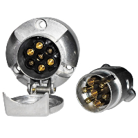 Разъем прицепа вилка+розетка  12V(метал)