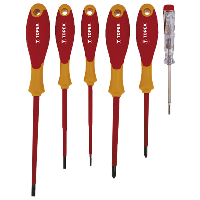 Отвертки набор 5 шт + тестер 1000В (1721)