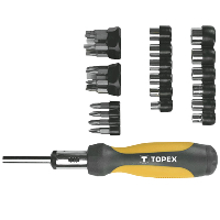 Отвертка + cменные наконечники и головки, набор 29шт (1419)