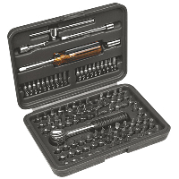 Отвертка с трещ + насадки и торцевые набор 101шт (1425)