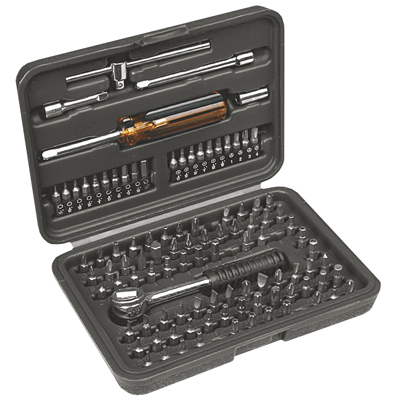 Отвертка с трещ + насадки и торцевые набор 101шт (1425)