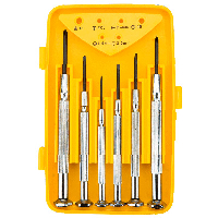 Отвертки для точной работы набор CrV, 6 шт (4312)