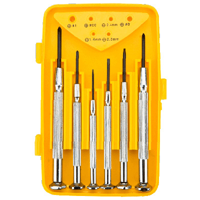 Отвертки для точной работы набор CrV, 6 шт (4312)