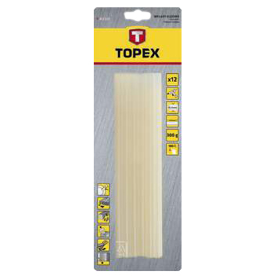 Стержни клеевые 11х250мм 12шт белые (2663)