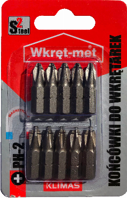 Биты для шуруповерта, PH1 x 50 мм, 10 шт (8044)