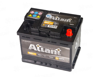 6CT 60 Ah R+ ATLANT Black