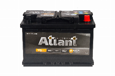 6CT 75 Ah R+ ATLANT Black