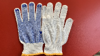 Перчатки трикотажные  с ПВХ точкой белые (48-50гр)