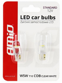 Лампа  LED T10 2buc  (бел,) 12V  AM01442