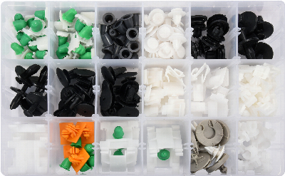 Набор автомоб.клипс  AUDI 160шт