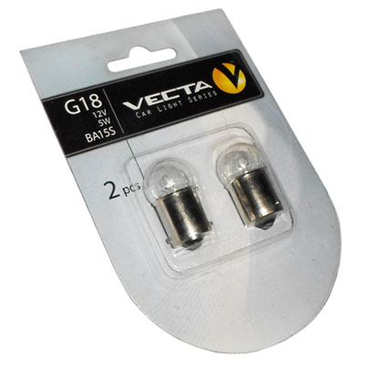 Лампа 12V G18 5W BAY15S №2255