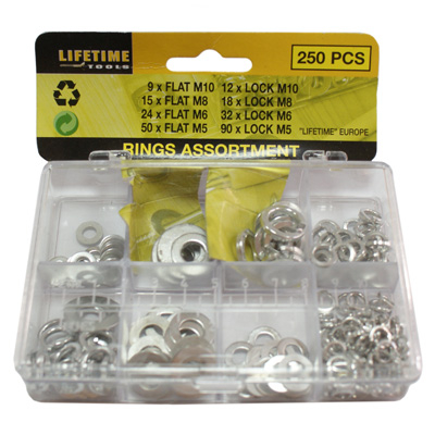 Набор шайб 250 шт 41164