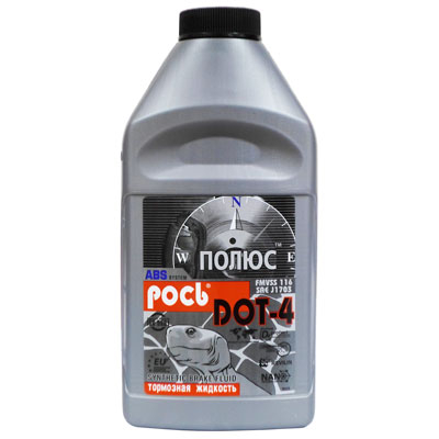 Рось DOT-4 0.5L кан.п/э  (ПОЛЮС) по 0,375 кг
